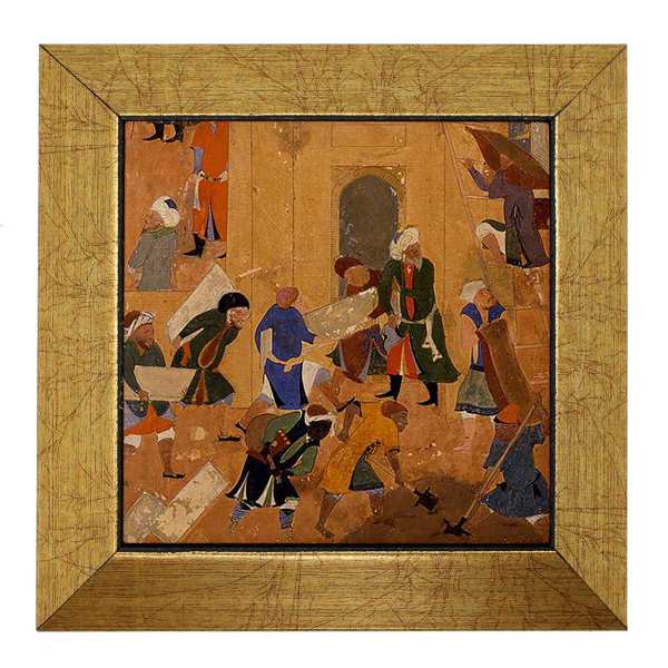 Dekorative persische gerahmte Fliese - Shahnameh inspiriert: Diamant