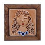 Dekorative persische Keramik Kunst Modell Lockiges Mädchen