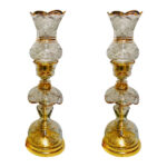Persische Kristall-Lüsterlampe im traditionellen Laleh-Design Gold