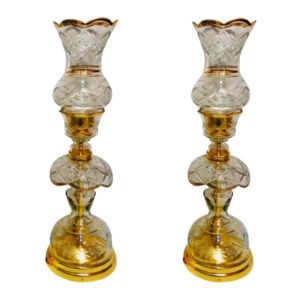 Persische Kristall-Lüsterlampe im traditionellen Laleh-Design Gold