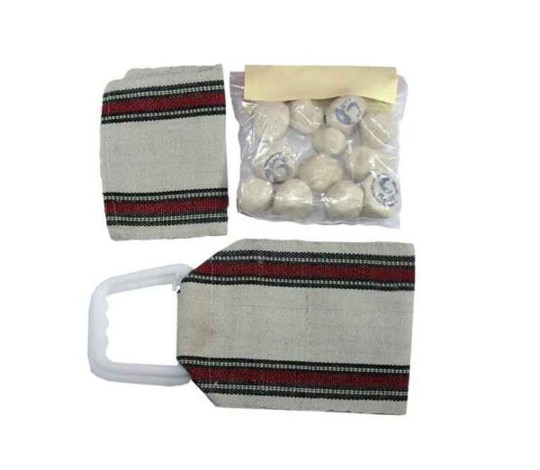 Sefidab - Set aus natürlicher iranischer Roshor-Gesichts- und Körpermaske mit Badewaschlappen