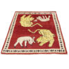 Persischer Gabbeh-Wollteppich handgewebt mit Tiermotiven