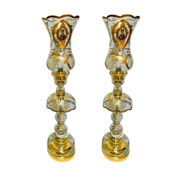 Persische Kristall-Lüsterlampe im traditionellen Laleh-Design Shah Abbasi Weiß