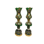 Persische Kristall-Lüsterlampe im traditionellen Laleh-Design Shah Abbasi Grün