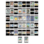 Antike Sammlung von 54 iranischen Briefmarken aus dem Jahr 1991
