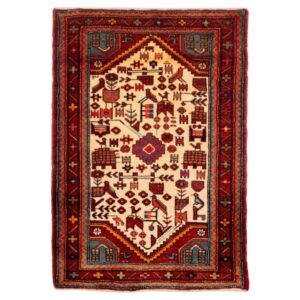 Authentischer iranischer Gebetsteppich, handgeknüpft & luxuriöser Sajada Traditionell