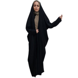 Islamischer arabischer schwarzer Chador Hijab mit Ärmeln für Frauen und Gebet – Libanon TChador
