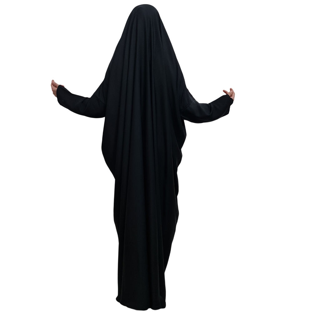 Islamischer arabischer schwarzer Chador Hijab mit Ärmeln für Frauen und Gebet – Libanon TChador