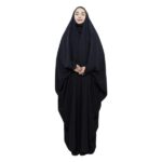 Islamischer arabischer schwarzer Chador Hijab mit Ärmeln für Frauen und Gebet – Emirati