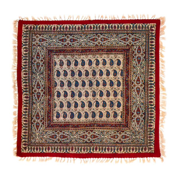Persisches Tischtuch: Isfahans traditionelle Kalamkari Blockdruck Atriyan III