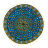 Iranisches Tischtuch: Isfahans traditionelle Kalamkari Blockdruck Blaue Galaxie II
