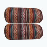 Set aus 2 traditionellen persischen Bolster-Rückenlehnenkissen Tubular