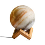 Persische Globus-Salzlampen – Handgefertigtes schönes Mond-Design mit Holzfuß