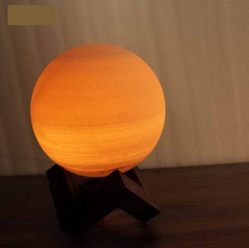 Persische Globus-Salzlampen – Handgefertigtes schönes Mond-Design mit Holzfuß