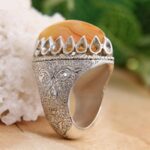 Persischer Achat Silberring für Herren Eleganz Ashki