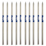 Set aus zehn Stahlspießen (17 cm) für Hähnchenkebab und Grillen