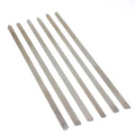 Set aus sechs flachen Stahlspießen (65 cm) für Kabab Koobideh, Adana, Kofta und Grillen