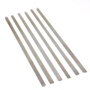 Set aus sechs flachen Stahlspießen (65 cm) für Kabab Koobideh, Adana, Kofta und Grillen