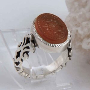 Islamische Achat Silberring für Männer Eleganz Ya Ali Madad
