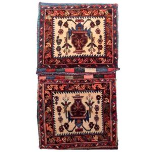 Vintage Persische Satteltasche – Handgewebt & Second-Hand Tōbrag 102265