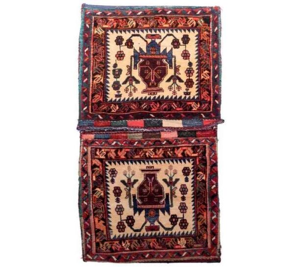 Vintage Persische Satteltasche – Handgewebt & Second-Hand Tōbrag 102265