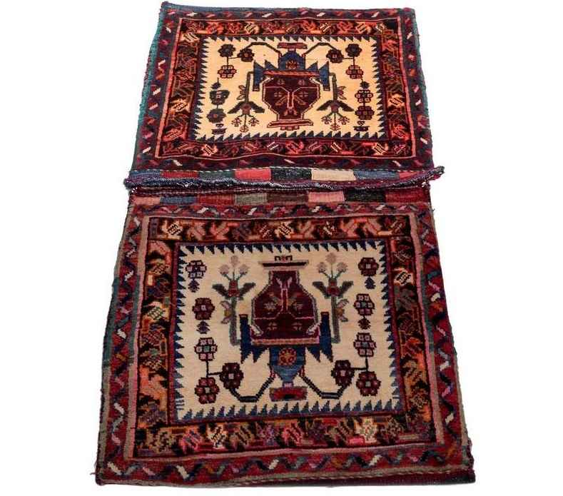 Vintage Persische Satteltasche – Handgewebt & Second-Hand Tōbrag 102265