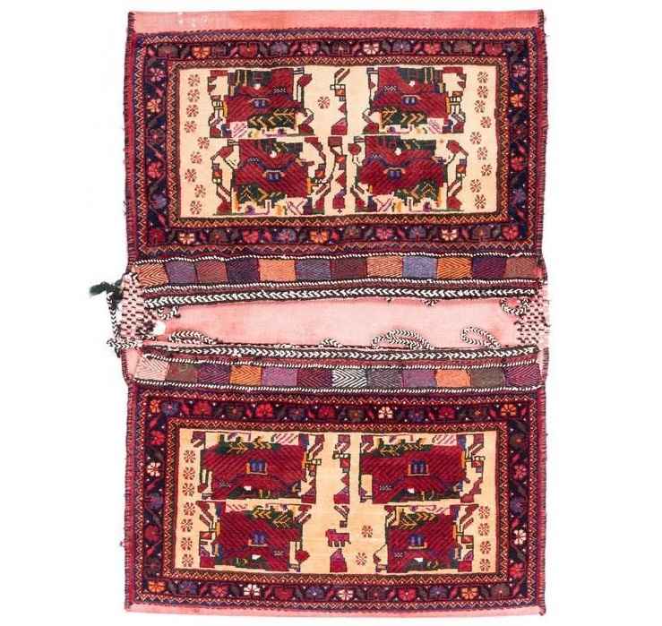 Vintage Persische Satteltasche – Handgewebt & Second-Hand Tōbrag 102273