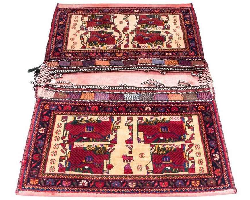 Vintage Persische Satteltasche – Handgewebt & Second-Hand Tōbrag 102273