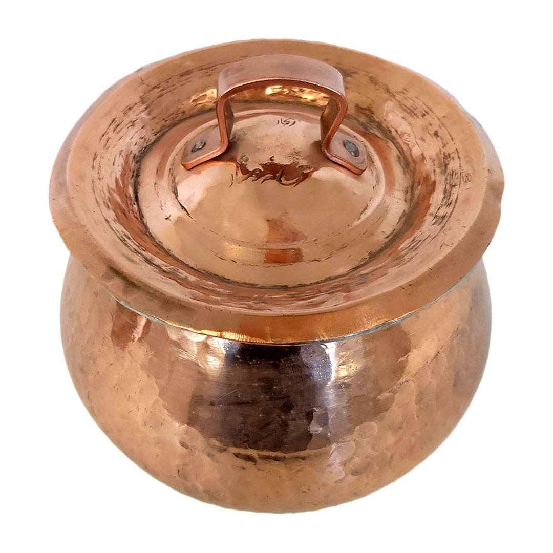 Persischer Kupfertopf – Traditioneller gehämmerter runder Kochstil