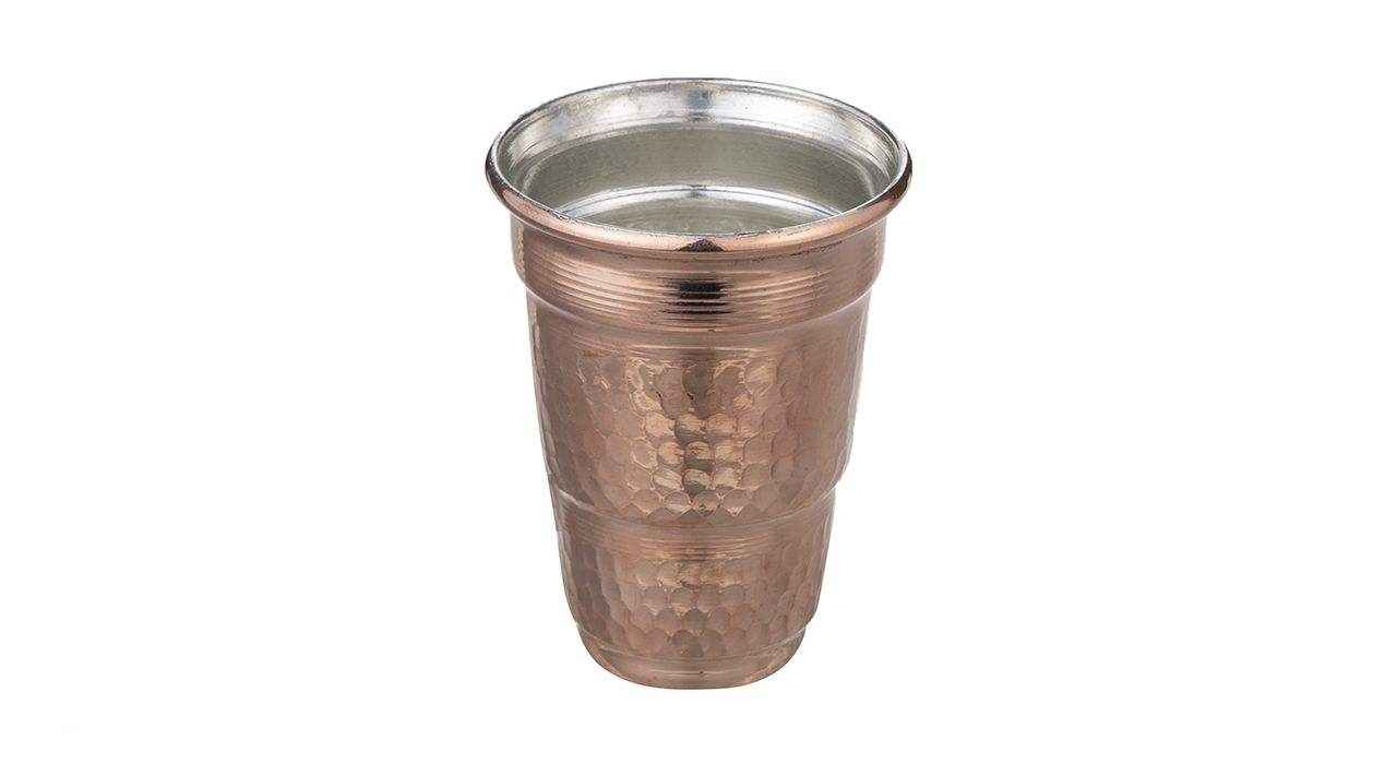 Persische Kupferbecher – Handgefertigt mit Henkel für kalte Getränke – Gehämmert Jam