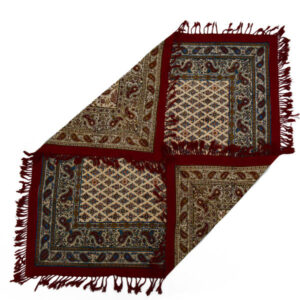 Persisches Tischtuch: Isfahans traditionelle Kalamkari Blockdruck Golha
