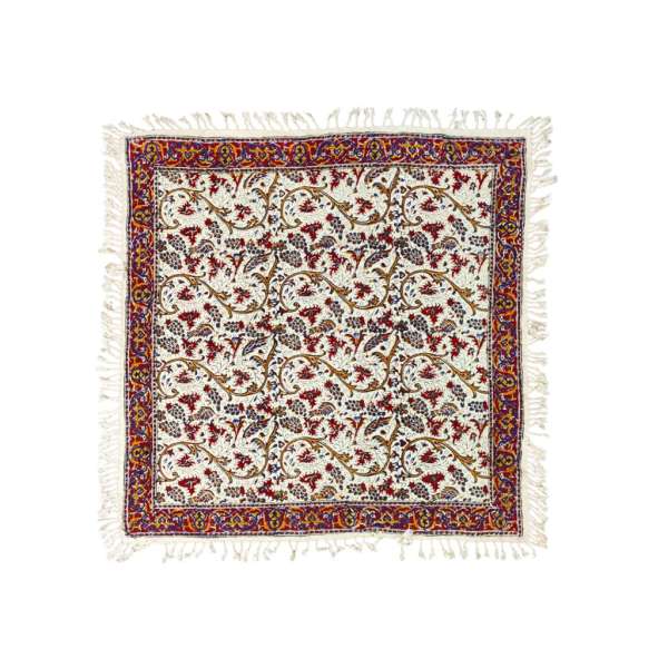 Persisches Tischtuch: Isfahans traditionelle Kalamkari Blockdruck Blumen