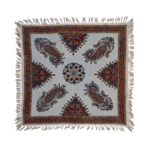 Persisches Tischtuch: Isfahans traditionelle Kalamkari Blockdruck Paisley