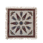 Persisches Tischtuch: Isfahans traditionelle Kalamkari Blockdruck Strahlende Sonne
