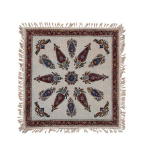 Persisches Tischtuch: Isfahans traditionelle Kalamkari Blockdruck Strahlende Sonne