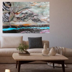 Persische Holzposter-Druck – Tokan Wandkunst