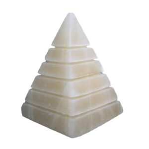 Pyramiden-Salzlampen – Handgefertigtes, geriffeltes Naturstein-Design
