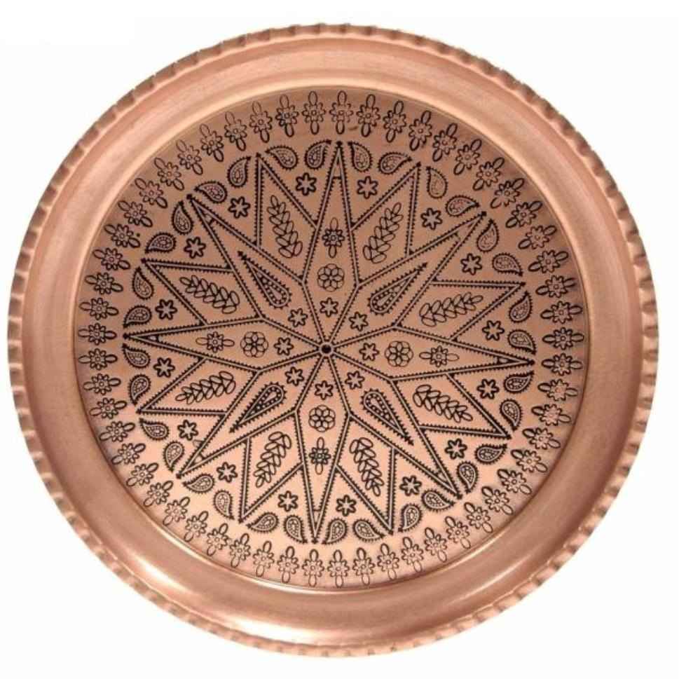 Persische Kupferbecher – Set von 7 handgefertigten mit Henkel für kalte Getränke – Gehämmert Sonne