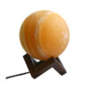 Persische Globus-Salzlampen - Handgefertigtes Araz-Design mit Holzfuß