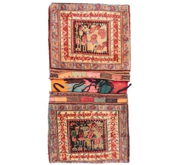 Vintage Persische Satteltasche – Handgewebt & Second-Hand Tōbrag 102258