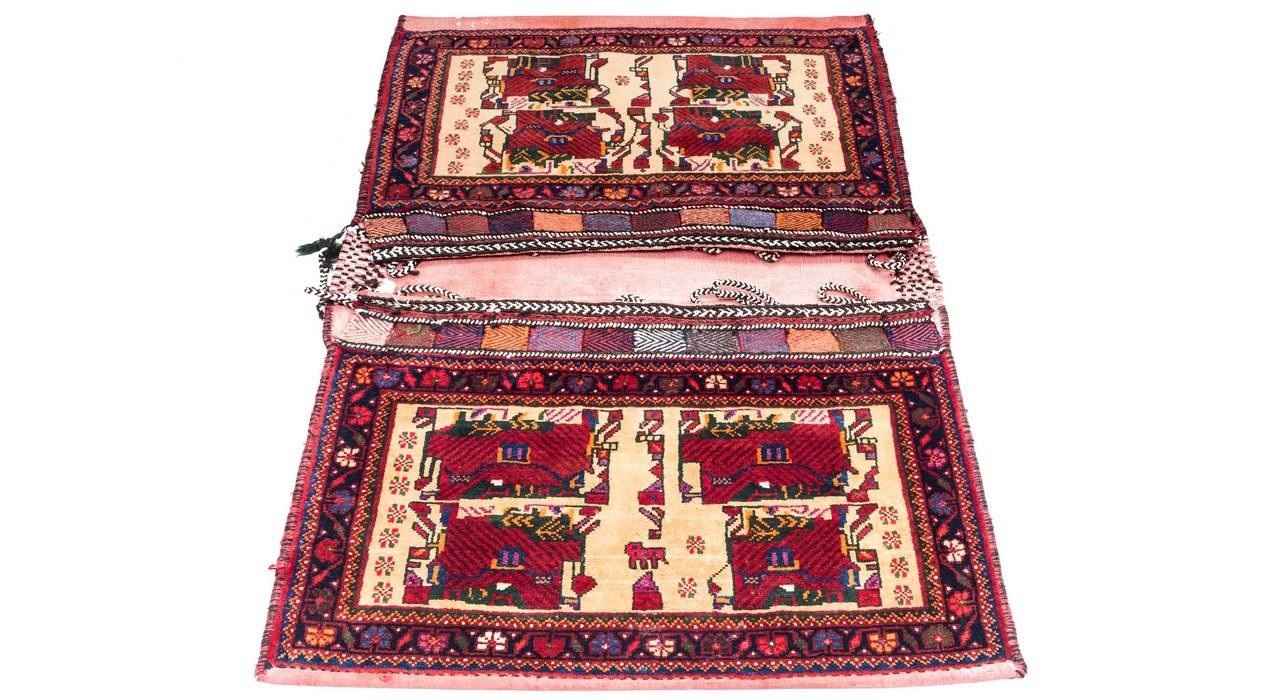 Vintage Persische Satteltasche – Handgewebt & Second-Hand Tōbrag 102273