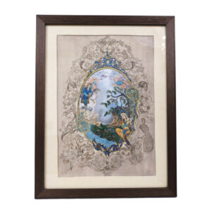 Original persische Miniaturkunstmalerei: Aquarell – Die Welt der Liebe von Niloofar Hosseinpour