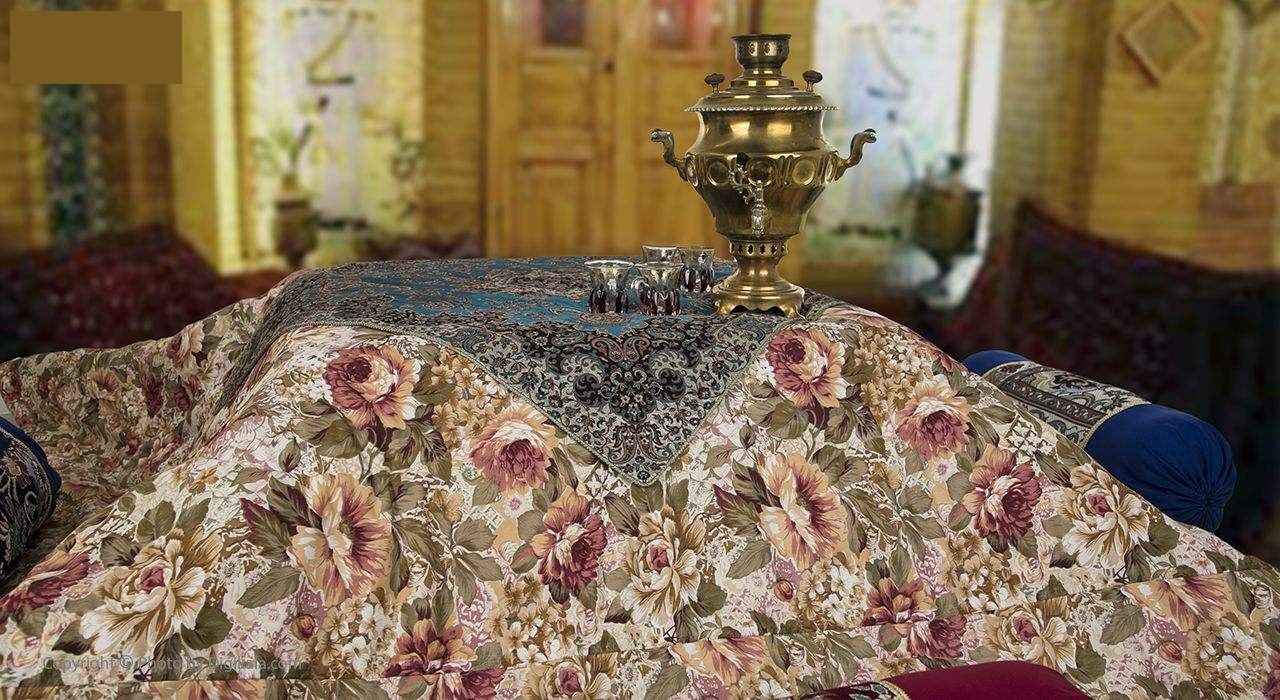 Persische Korsi-Decke – Dick, schwer und warm, Doppelgröße Nasim