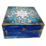 Persische Holz-Teebeutel-Organizer-Box mit Fächern Gedicht