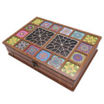 Persische Holz-Teebeutel-Organizer-Box mit Fächern Deluxe