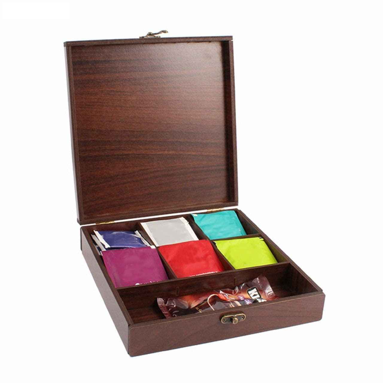 Persisches Holz-Teebeutelkästchen mit Fächern Majnoon