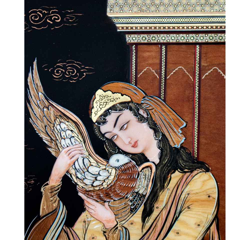 Intarsienkunst – Künstlerische Persische Dame der Liebe