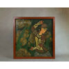 Original persische Qajar Kunstmalerei: Aquarell und Gouache auf Holz - Mädchen