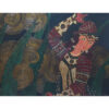 Original persische Qajar Kunstmalerei: Aquarell und Gouache auf Holz - Mädchen