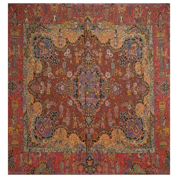 Yazd-Termeh-Tischdecke, luxuriös mit Blumenmuster Kourosh